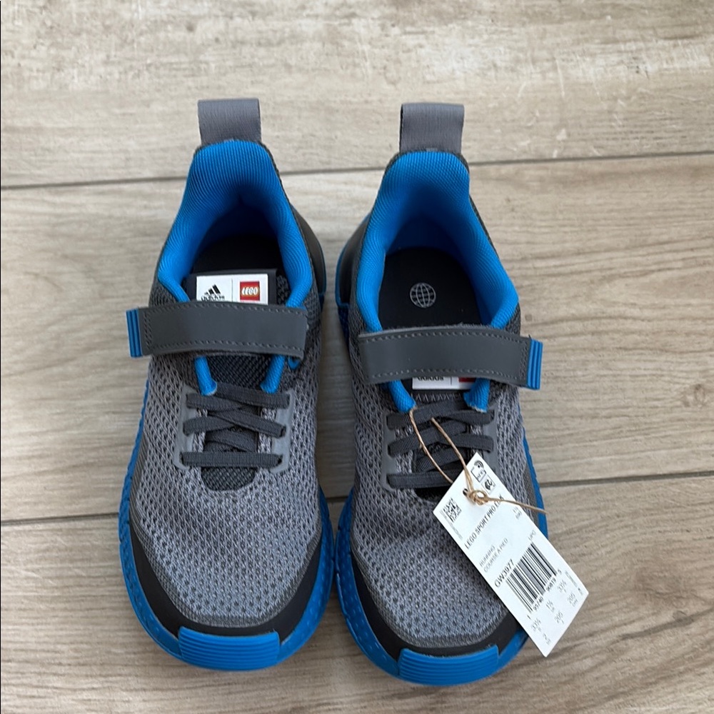 Adidas Lego Kids Gray and Blue Sneakers
